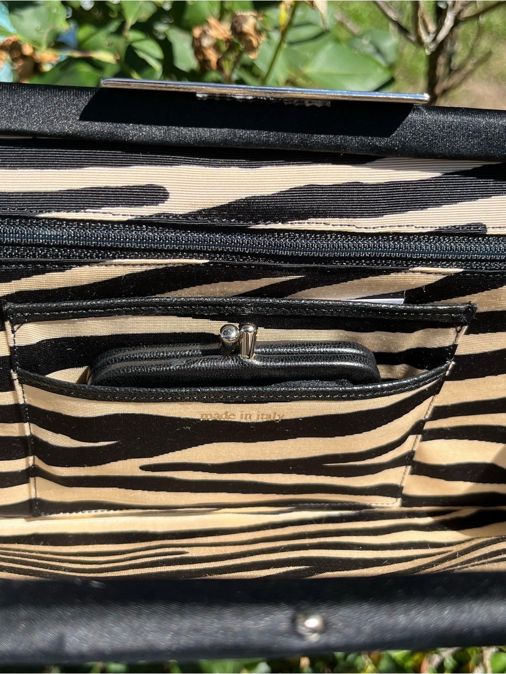 Vintage Y2K Kate Spade Satin Evening Clutch matching Kisslock Coin Purse Italy - Picture 8 of 16